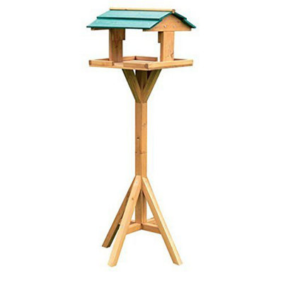 Wooden Bird Table - Traditional Freestanding Bird Feeding Table