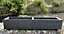 Wooden Black Trough Planter Garden Rectangular Window Box Extra Large Fully Assembled 1200mm