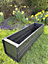 Wooden Black Trough Planter Rectangular Garden Window Box Large Fully Assembled 1000mm