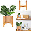 Wooden Brown Adjustable Plant Stand Indoor 20cm x 20cm