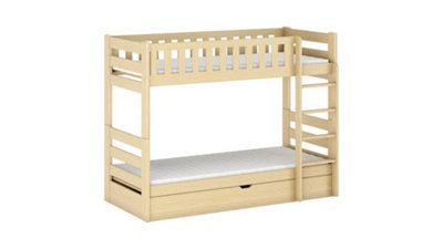 Wooden Bunk Bed Focus With Storage in Pine W1980mm x H1450mm x D980mm