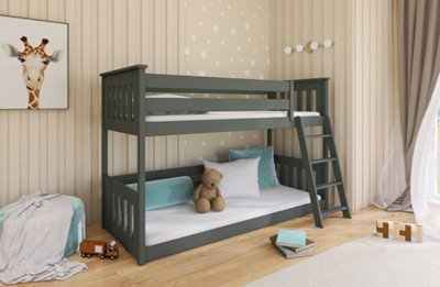 Wooden Bunk Bed Kevin in Graphie W1980mm x H1300mm x D980mm