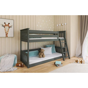 Wooden Bunk Bed Kevin in Graphie W1980mm x H1300mm x D980mm