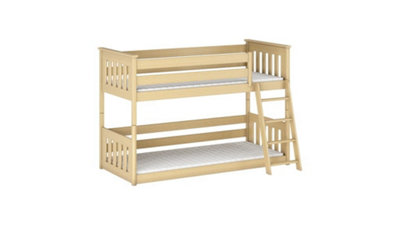 Wooden Bunk Bed Kevin in Pine W1980mm x H1300mm x D980mm