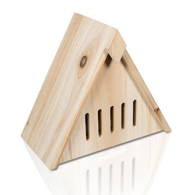 Wooden Butterfly House - Freestanding or Wall Mounted Outdoor Garden Insect Hotel Shelter Nesting Box with Multiple Openings