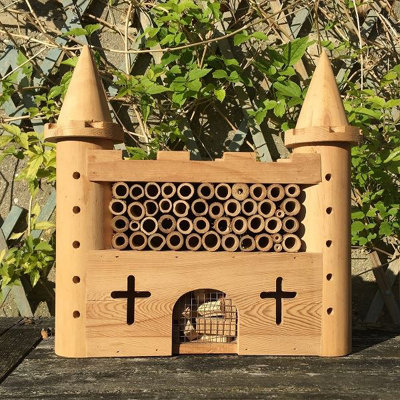 Wooden Castle Fort Insect Hotel Habitat for Bees & Butterflies