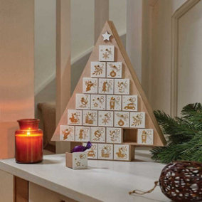 Wooden Christmas Advent Calendar - Tree