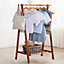 Wooden Clothes Rail Clothing Stand Hanging Rack with Shoe Storage Shelf