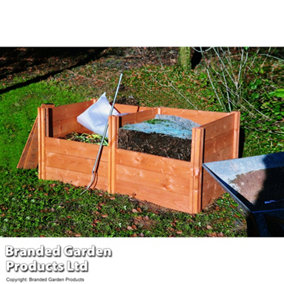 Wooden Compost Module 2 Posts & 15 Panels for extending compost bin Easy Assembly with Slide Out Panels 573L