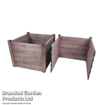 Wooden Compost Module 2 Posts & 15 Panels for extending compost bin Easy Assembly with Slide Out Panels 573L