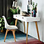 Wooden Computer Desk Dressing Table Home Office Study Bedroom With Drawers White