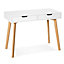 Wooden Computer Desk Dressing Table Home Office Study Bedroom With Drawers White