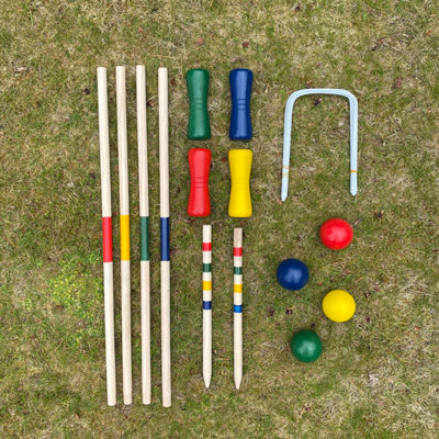 Wooden Croquet Game for 4 Players - 3