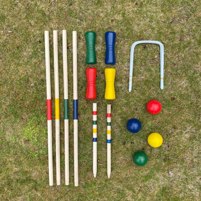 Wooden Croquet Game for 4 Players