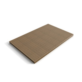 Wooden decking kit - complete self-assembly DIY kit (2.4m x 3m, rustic brown finish)