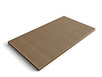 Wooden decking kit - complete self-assembly DIY kit (2.4m x 4.2m, rustic brown finish)