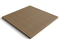 Wooden decking kit - complete self-assembly DIY kit (3.6m x 3.6m, rustic brown finish)
