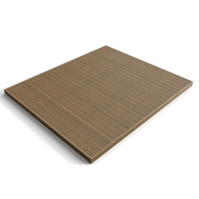 Wooden decking kit - complete self-assembly DIY kit (3m x 3.6m, rustic brown finish)