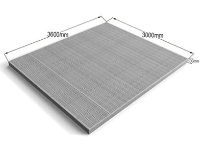 Wooden decking kit - complete self-assembly DIY kit (3m x 3.6m