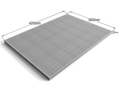 Wooden decking kit - complete self-assembly DIY kit (3m x 4.2m