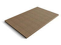 Wooden decking kit - complete self-assembly DIY kit (3m x 4.8m, rustic brown finish)