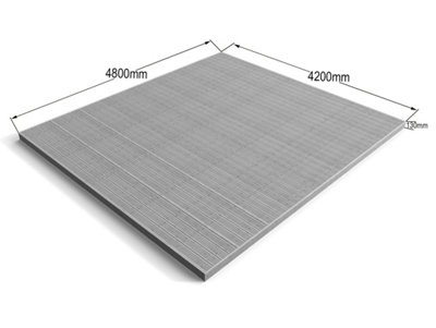Wooden decking kit - complete self-assembly DIY kit (4.2m x 4.8m