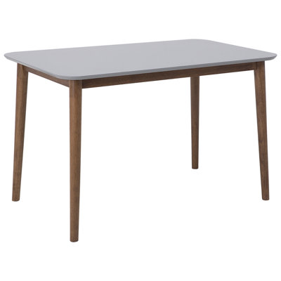 Wooden Dining Table 118 x 77 cm Grey MODESTO | DIY at B&Q