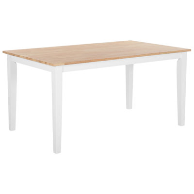 Wooden Dining Table 150 x 90 cm White GEORGIA