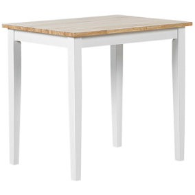 Wooden Dining Table 60 x 80 cm Light Wood and White BATTERSBY