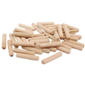 Wooden Dowels 6mm x 30mm (Pack of 100) Premium Wood Plugs, Dowling, Tapered Pins, Fluted, Versatile