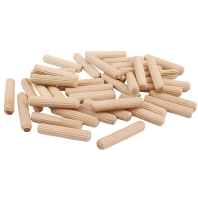 Wooden Dowels 8mm x 40mm (Pack of 100) Premium Wood Plugs, Dowling, Tapered Pins, Fluted, Versatile