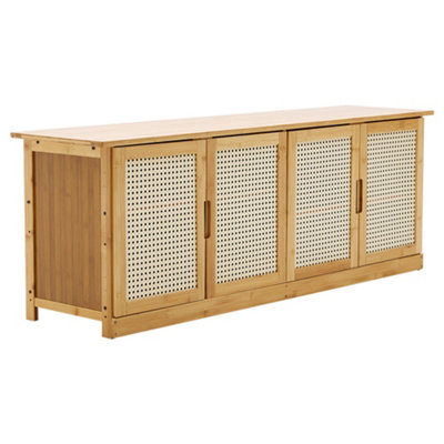 Wooden Entryway Storage Shoe Cabinet Natural - 4