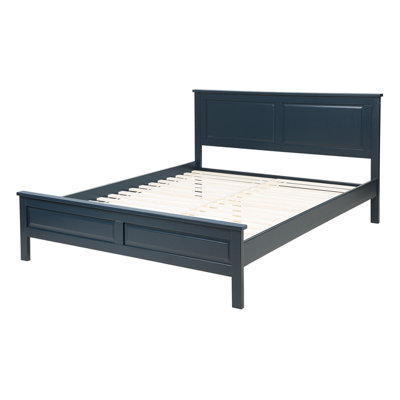Wooden EU Double Size Bed Blue OLIVET