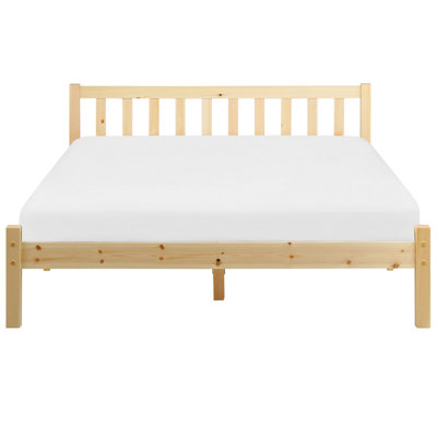 Wooden EU Double Size Bed Light FLORAC