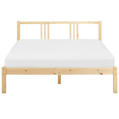 Wooden EU Double Size Bed Light VANNES