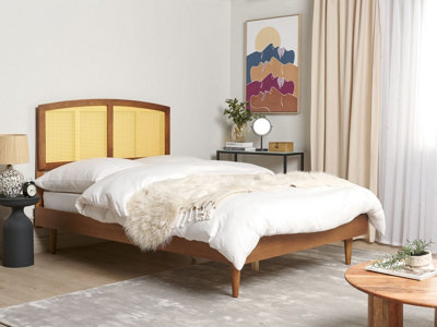 Wooden EU Double Size Bed Light VARZY
