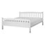 Wooden EU Double Size Bed White GIVERNY