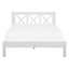 Wooden EU Double Size Bed White TANNAY