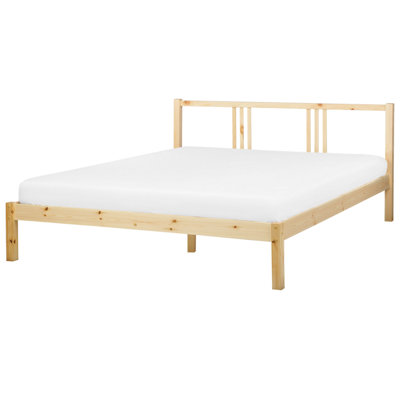 Wooden EU King Size Bed Light VANNES