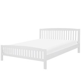 Wooden EU King Size Bed White CASTRES