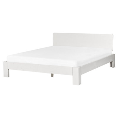 Wooden EU King Size Bed White ROYAN