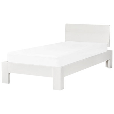 Wooden EU Single Size Bed White ROYAN