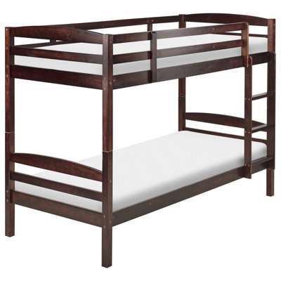 Wooden EU Single Size Bunk Bed Dark REGAT