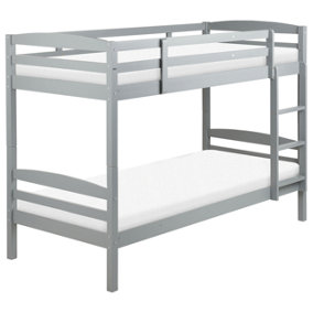 Wooden EU Single Size Bunk Bed Grey REGAT