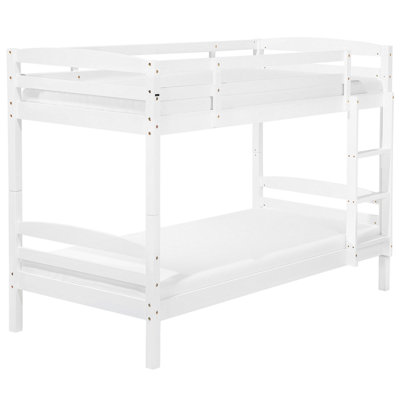 Wooden EU Single Size Bunk Bed White REGAT