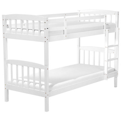 Wooden EU Single Size Bunk Bed White REVIN