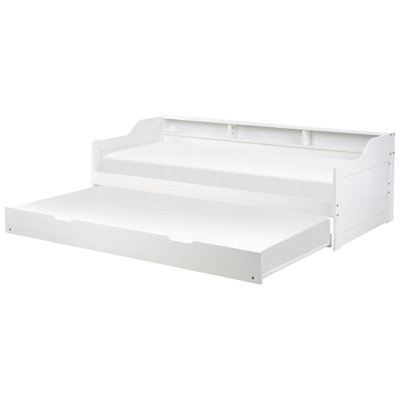 Wooden EU Single Trundle Bed White EDERN