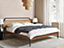 Wooden EU Super King Size Bed Dark BOUSSICOURT