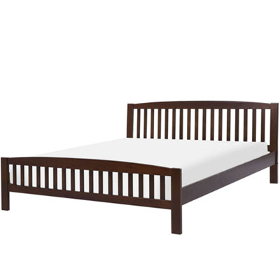 Wooden EU Super King Size Bed Dark CASTRES