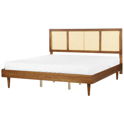 Wooden EU Super King Size Bed Light AURAY